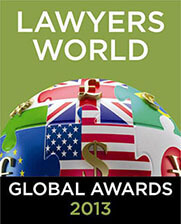 理慈獲 Lawyers World Magazine評選為Lawyers World Global Awards 2013, Most Respected Law Firm的台灣得主