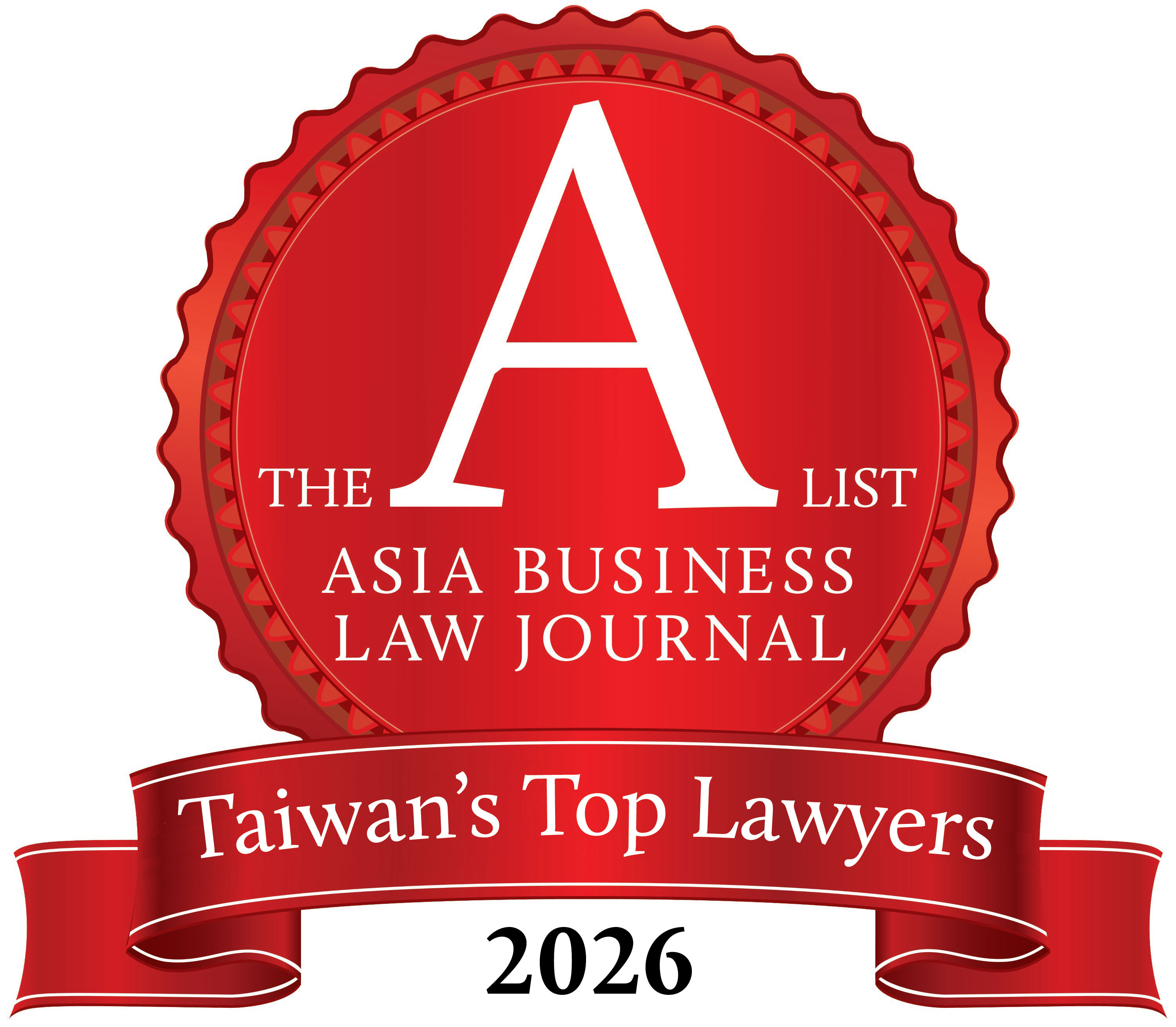 Jaclyn Tsai has been named as one of Taiwan's Top Lawyers for 2026 by Asia Business Law Journal.(1)